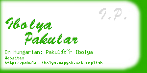 ibolya pakular business card